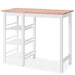 Set mobilier de bar, 3 piese, alb, MDF - WALTI WALTI