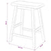 Set mobilier de bar, 3 piese, alb, MDF - WALTI WALTI