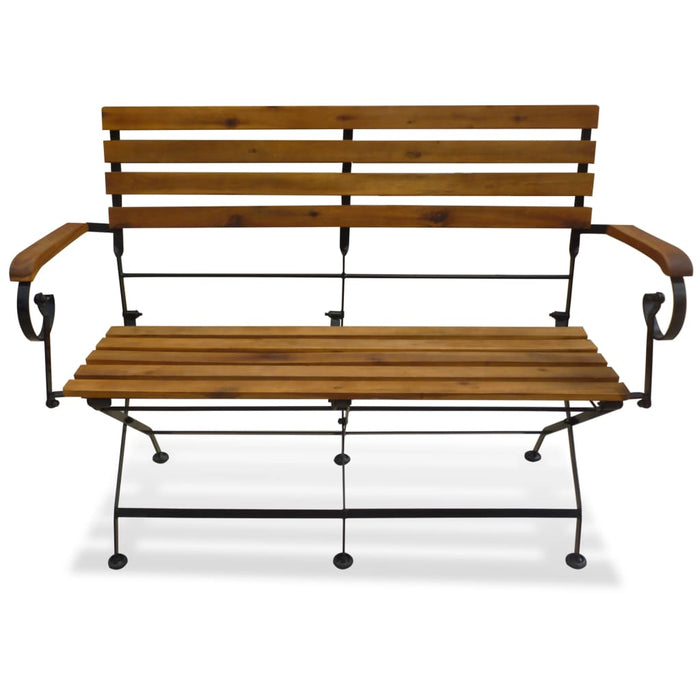 Bancă de grădină pliabilă, 112 cm, lemn masiv de acacia - WALTI WALTI