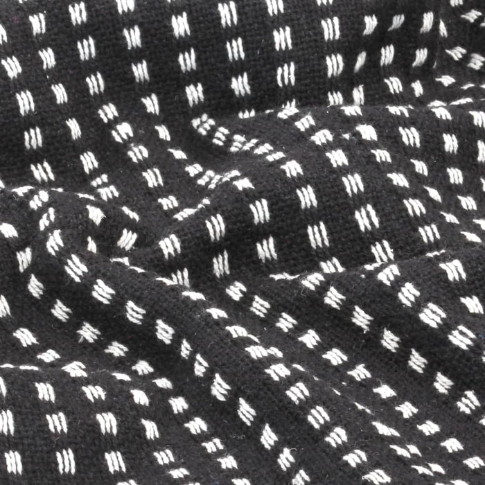 Pătură decorativă cu pătrățele, bumbac, 160 x 210 cm, negru - WALTI WALTI