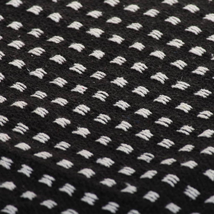 Pătură decorativă cu pătrățele, bumbac, 220 x 250 cm, negru - WALTI WALTI