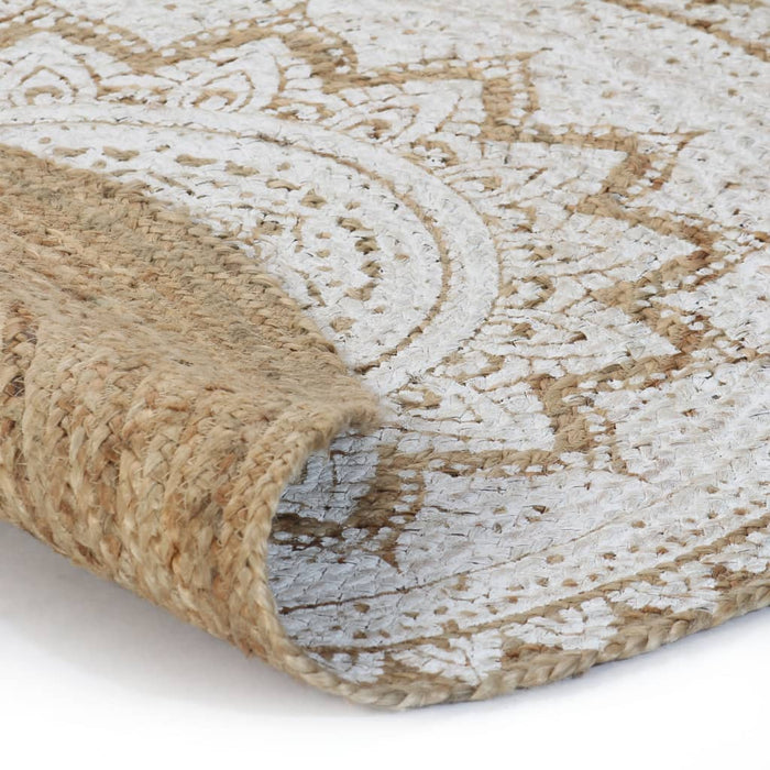 Covor din iută împletită cu imprimeu, 90 cm, rotund - WALTI WALTI