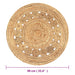 Covor din iută cu design împletit, 90 cm rotund - WALTI WALTI