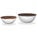 Set măsuțe cafea, 2 piese, alb, lemn masiv reciclat, formă bol - WALTI WALTI
