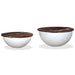 Set măsuțe cafea, 2 piese, alb, lemn masiv reciclat, formă bol - WALTI WALTI