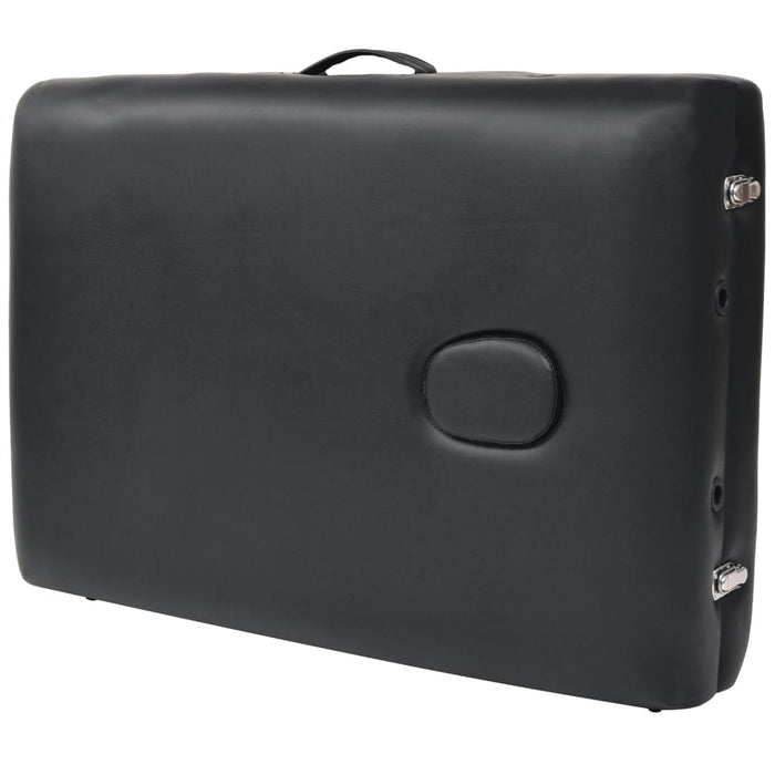 Masă de masaj pliabilă cu 2 zone, 10 cm grosime, negru - WALTI WALTI