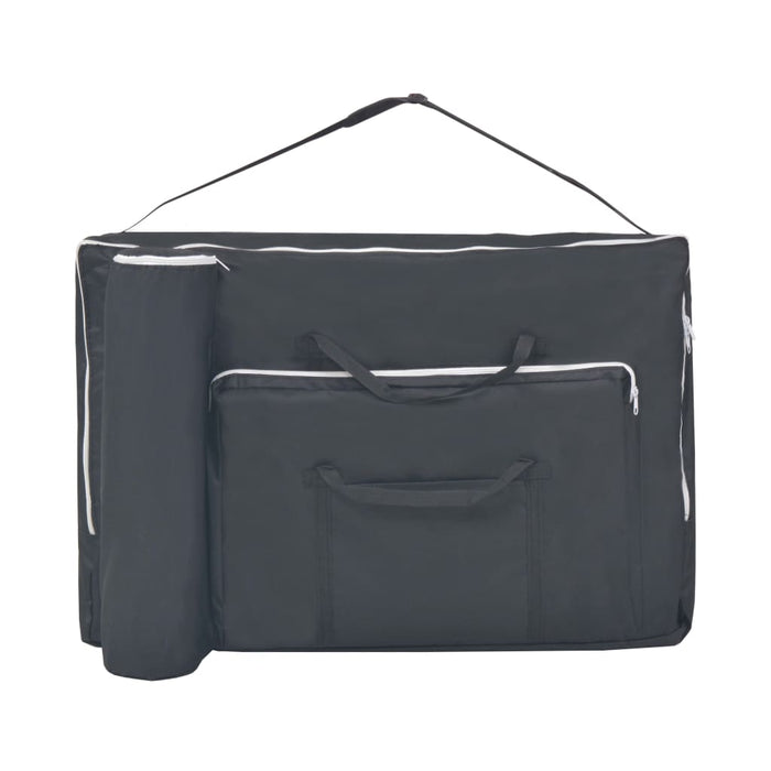 Set taburet și masă masaj pliabile 2 zone, 10 cm grosime, negru - WALTI WALTI