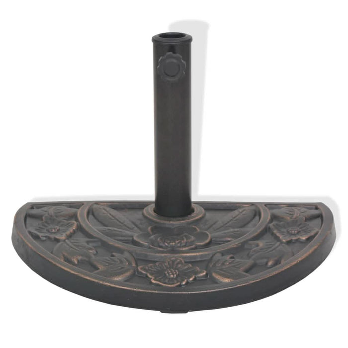 Suport umbrelă de soare, rășină, semicerc, bronz, 9 kg - WALTI WALTI