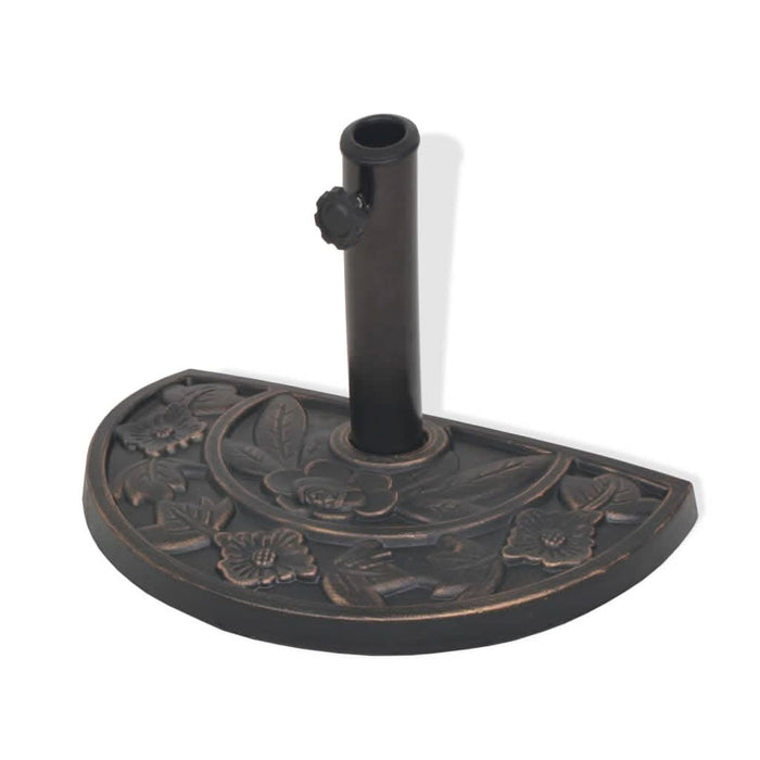 Suport umbrelă de soare, rășină, semicerc, bronz, 9 kg - WALTI WALTI