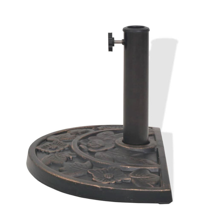 Suport umbrelă de soare, rășină, semicerc, bronz, 9 kg - WALTI WALTI