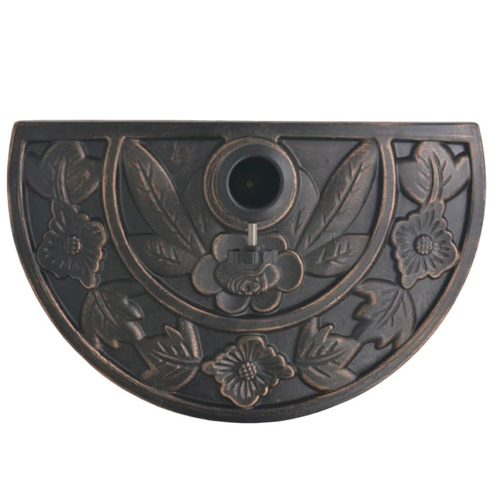 Suport umbrelă de soare, rășină, semicerc, bronz, 9 kg - WALTI WALTI