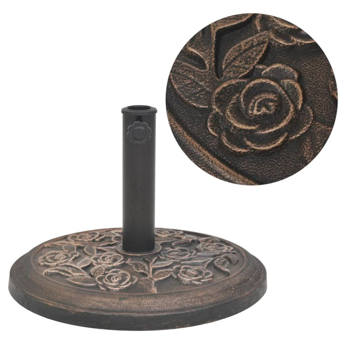 Suport umbrelă de soare, rășină, rotund, bronz, 9 kg - WALTI WALTI