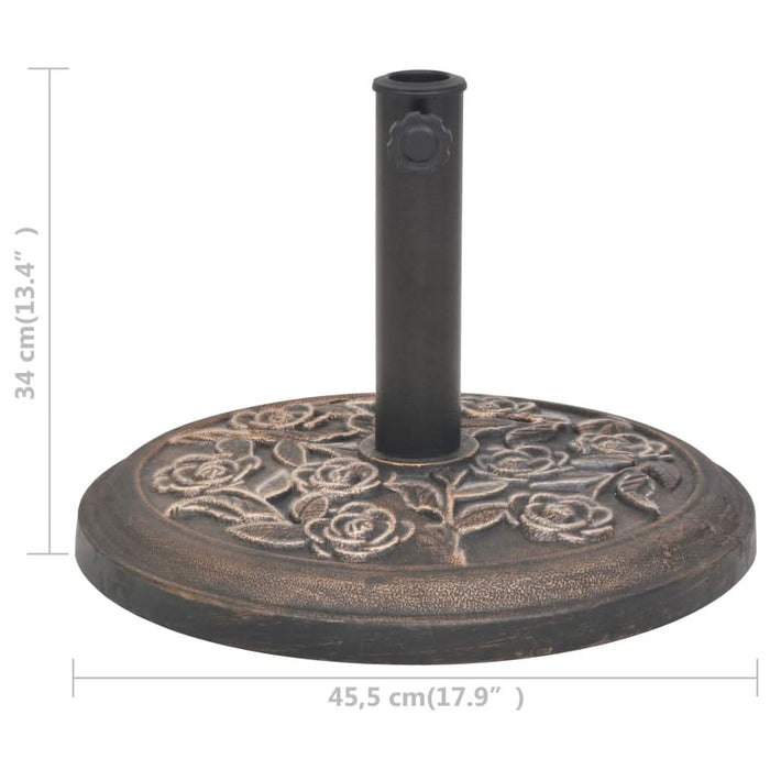 Suport umbrelă de soare, rășină, rotund, bronz, 9 kg - WALTI WALTI