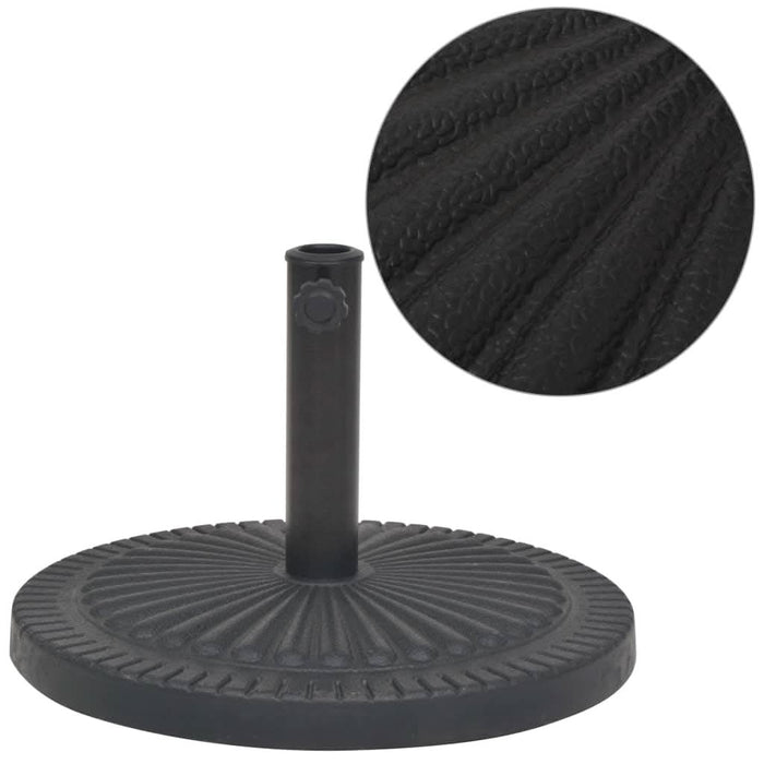 Suport umbrelă de soare, rășină, rotund, negru, 14 kg - WALTI WALTI