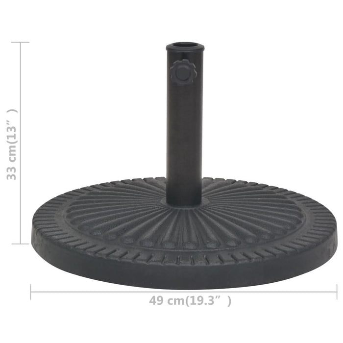 Suport umbrelă de soare, rășină, rotund, negru, 14 kg - WALTI WALTI