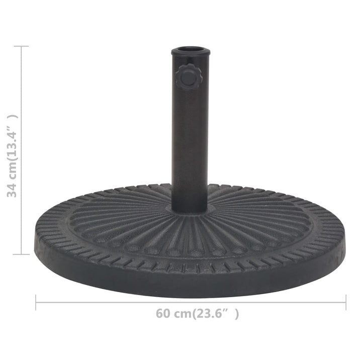 Suport umbrelă de soare, rășină, rotund, negru, 29 kg - WALTI WALTI