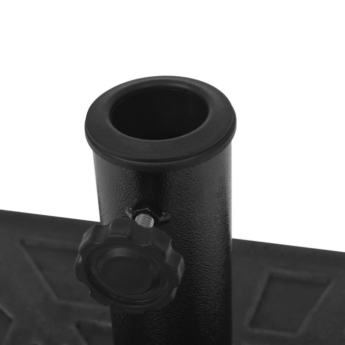 Suport umbrelă de soare, rășină, pătrat, negru, 19 kg - WALTI WALTI