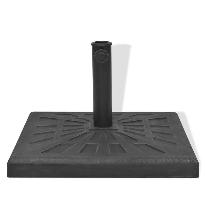 Suport umbrelă de soare, rășină, pătrat, negru, 12 kg - WALTI WALTI