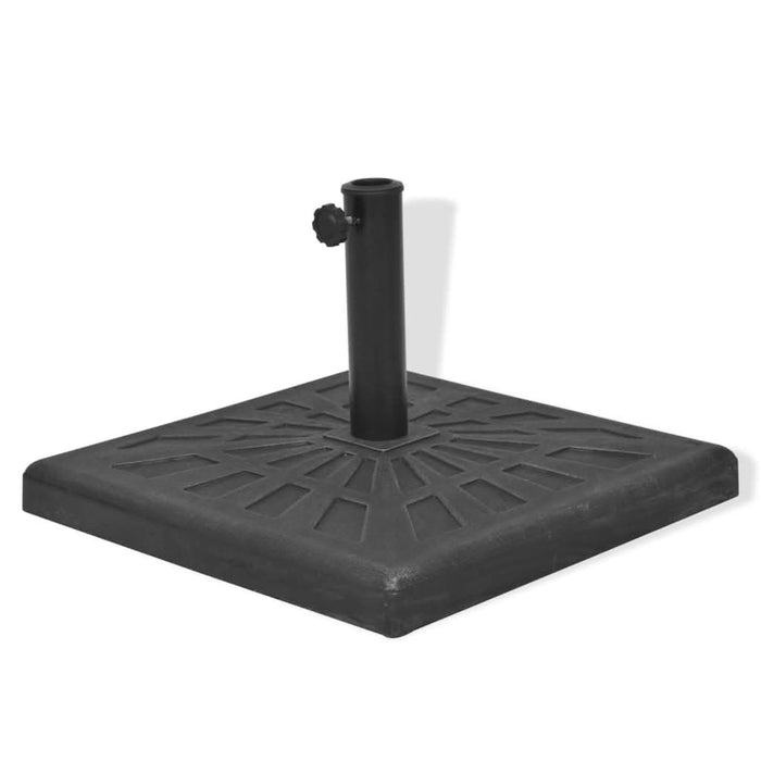 Suport umbrelă de soare, rășină, pătrat, negru, 12 kg - WALTI WALTI