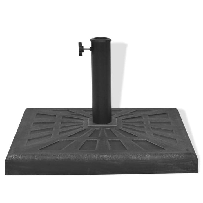 Suport umbrelă de soare, rășină, pătrat, negru, 12 kg - WALTI WALTI