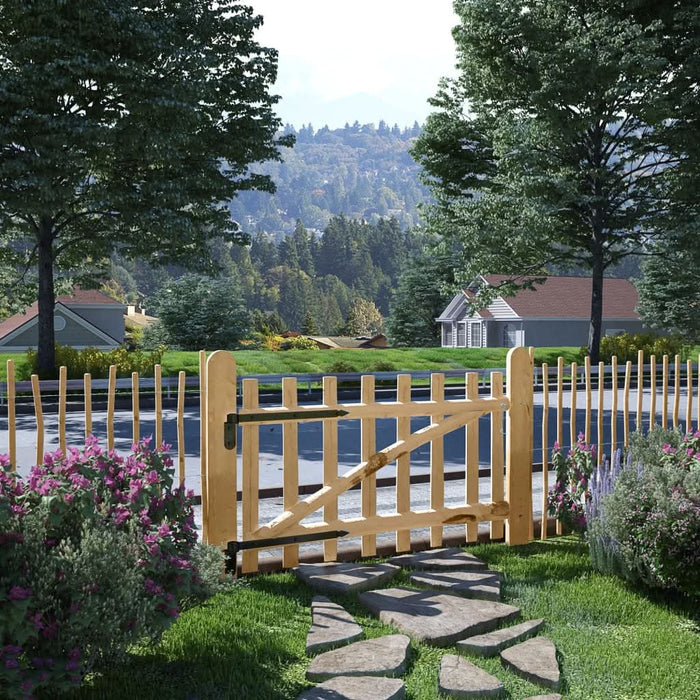 Poartă simplă pentru gard, lemn de alun, 100 x 60 cm - WALTI WALTI