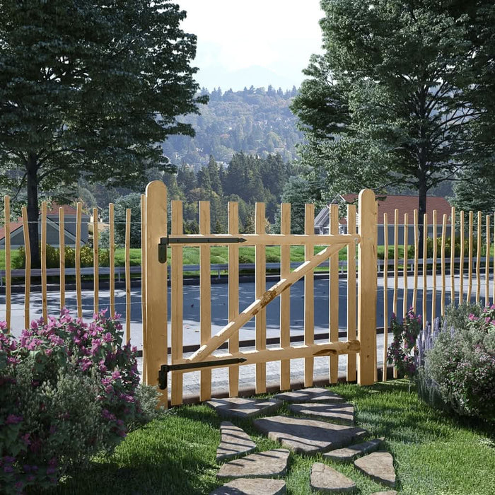 Poartă simplă de gard, lemn de alun 100x90 cm - WALTI WALTI