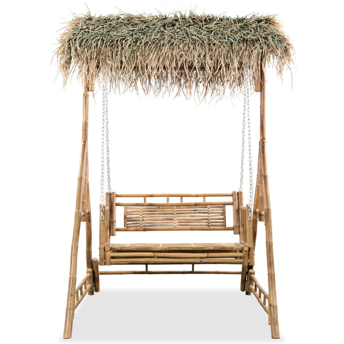 Balansoar cu 2 locuri, cu frunze de palmier, 202 cm, bambus - WALTI WALTI
