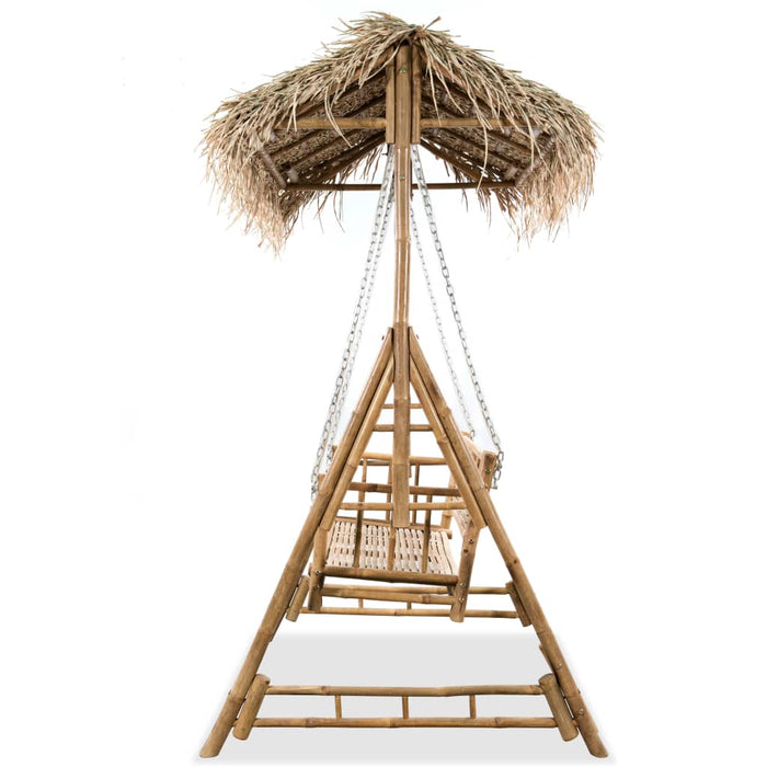 Balansoar cu 2 locuri, cu frunze de palmier, 202 cm, bambus - WALTI WALTI