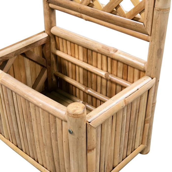 Strat înălțat de grădină cu spalier din bambus, 40 cm - WALTI WALTI
