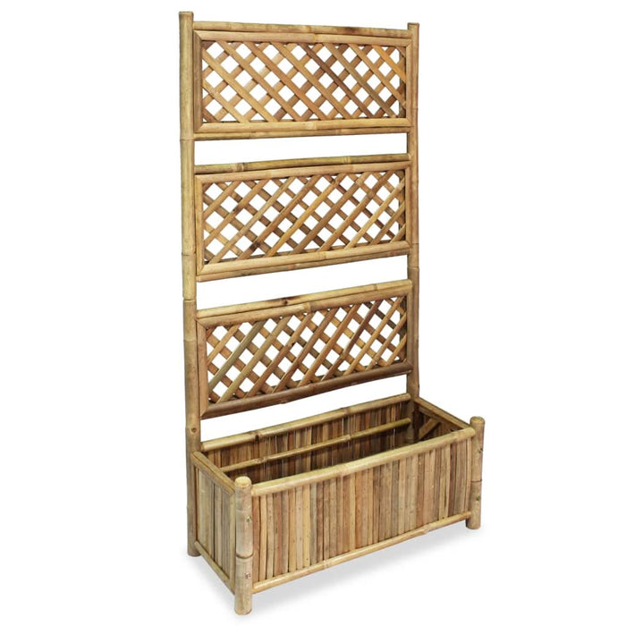 Strat înălțat de grădină cu spalier din bambus, 70 cm - WALTI WALTI