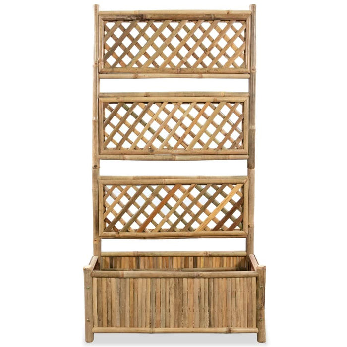 Strat înălțat de grădină cu spalier din bambus, 70 cm - WALTI WALTI