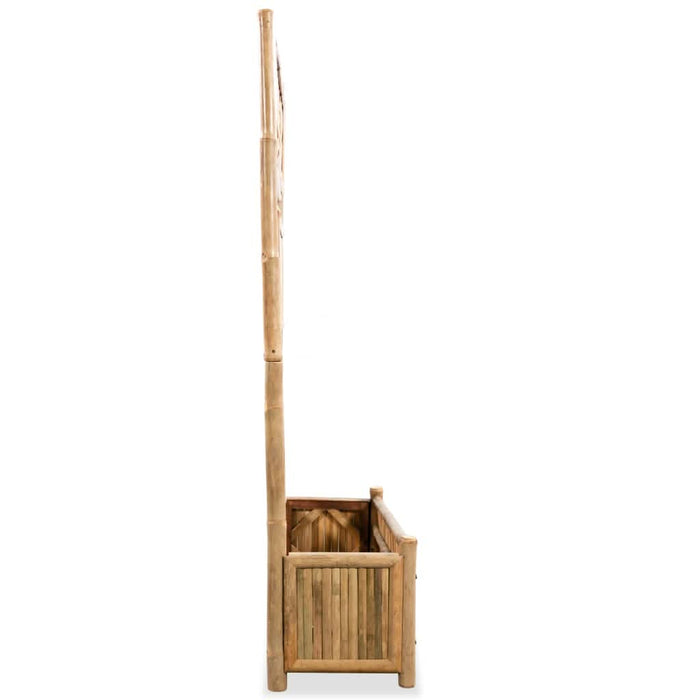 Strat înălțat de grădină cu spalier din bambus, 70 cm - WALTI WALTI