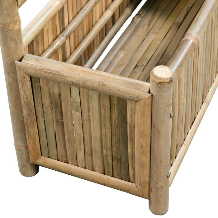 Strat înălțat de grădină cu spalier din bambus, 70 cm - WALTI WALTI
