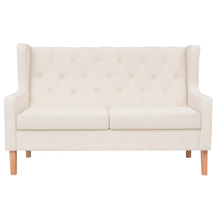 Canapea cu 2 locuri, material textil, alb crem - WALTI WALTI