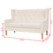 Canapea cu 2 locuri, material textil, alb crem - WALTI WALTI