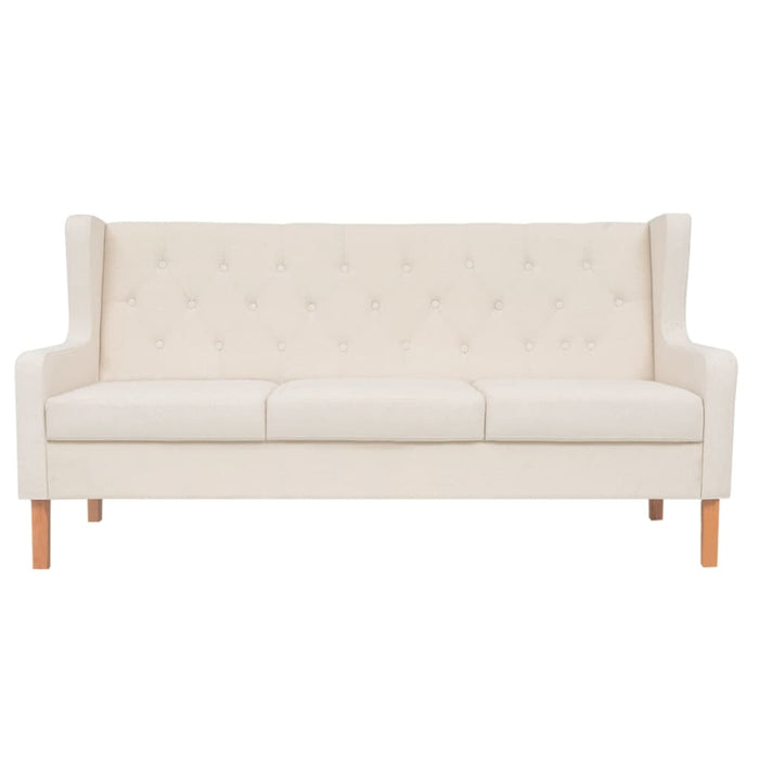 Canapea cu 3 locuri, material textil, alb crem - WALTI WALTI