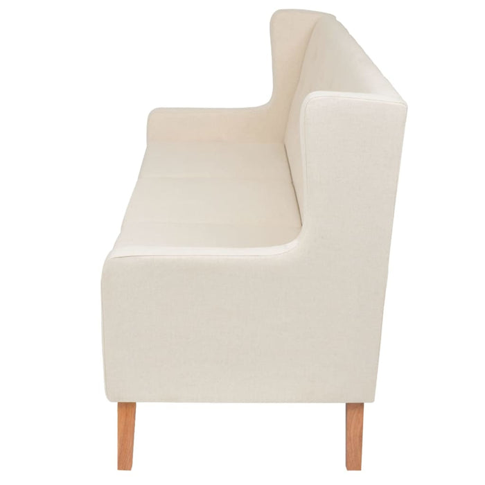 Canapea cu 3 locuri, material textil, alb crem - WALTI WALTI