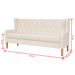 Canapea cu 3 locuri, material textil, alb crem - WALTI WALTI