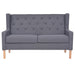 Canapea cu 2 locuri, material textil, gri - WALTI WALTI
