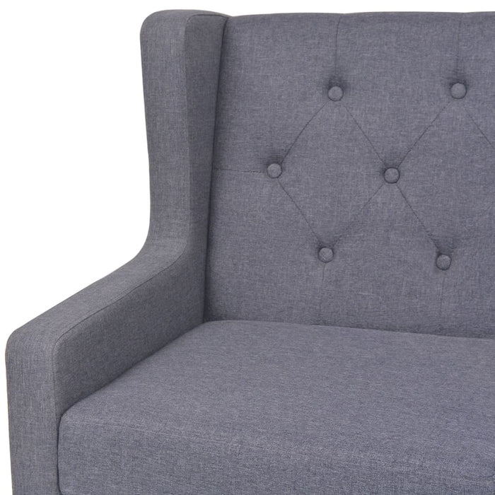 Canapea cu 2 locuri, material textil, gri - WALTI WALTI
