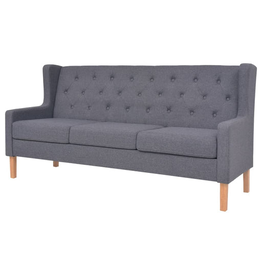 Canapea cu 3 locuri, material textil, gri - WALTI WALTI