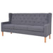 Canapea cu 3 locuri, material textil, gri - WALTI WALTI