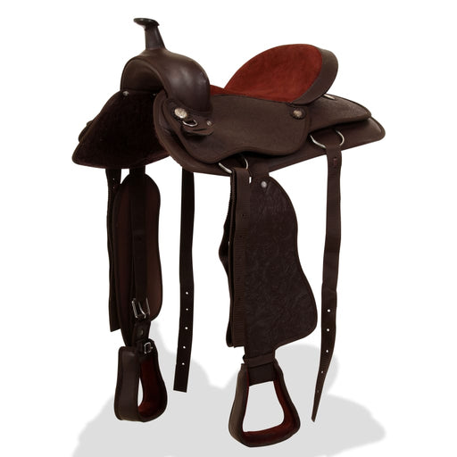Șa Western, căpăstru & pieptar, piele naturală, 16", maro - WALTI WALTI