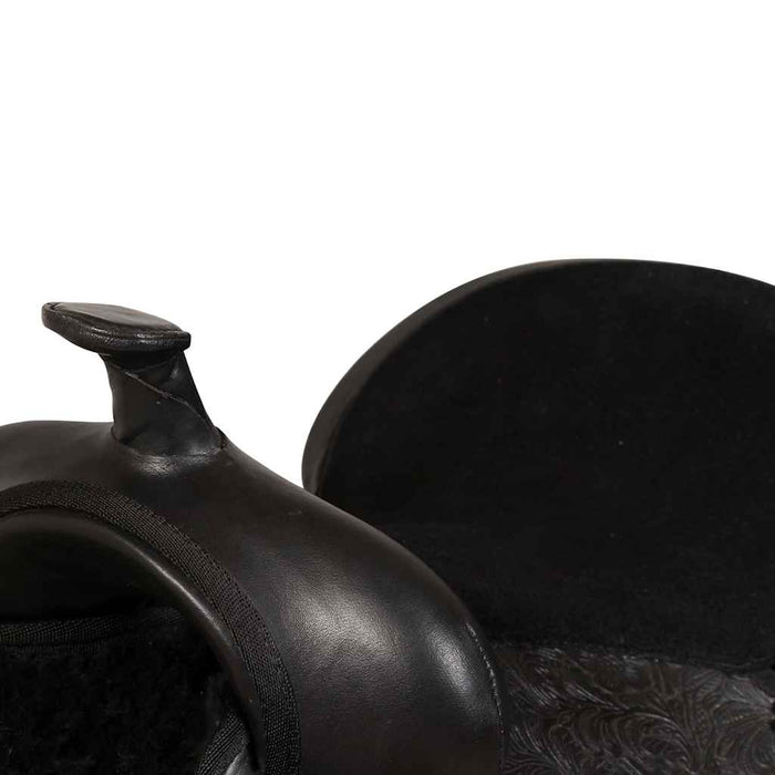 Șa Western, căpăstru & pieptar, piele naturală, 15", negru WALTI