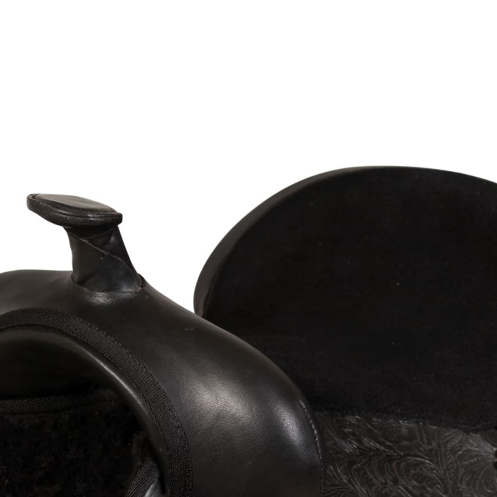 Șa Western, căpăstru & pieptar, piele naturală, 13", negru - WALTI WALTI