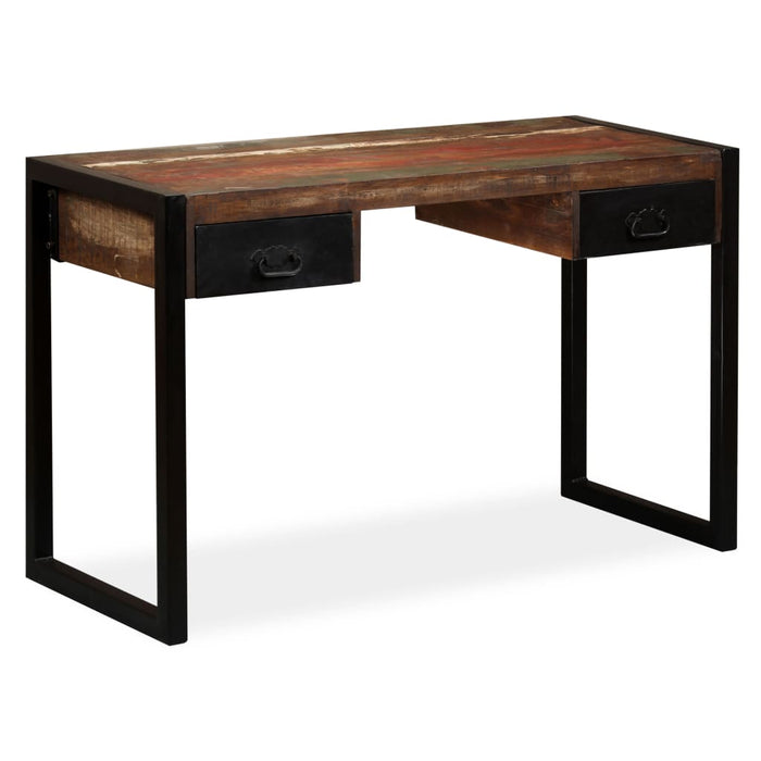 Birou cu 2 sertare, 120 x 50 x 76 cm, lemn masiv reciclat - WALTI WALTI