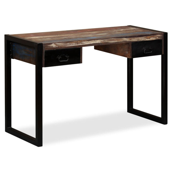 Birou cu 2 sertare, 120 x 50 x 76 cm, lemn masiv reciclat - WALTI WALTI