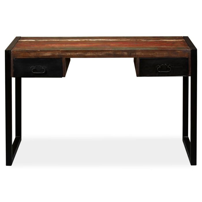 Birou cu 2 sertare, 120 x 50 x 76 cm, lemn masiv reciclat - WALTI WALTI