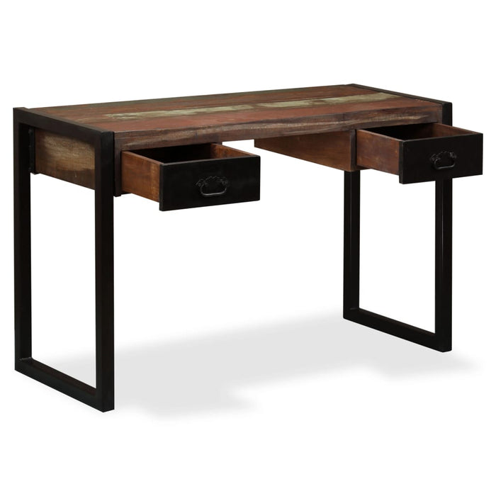 Birou cu 2 sertare, 120 x 50 x 76 cm, lemn masiv reciclat - WALTI WALTI