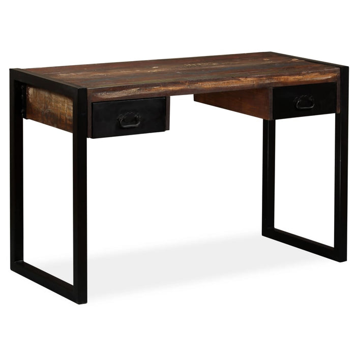 Birou cu 2 sertare, 120 x 50 x 76 cm, lemn masiv reciclat - WALTI WALTI